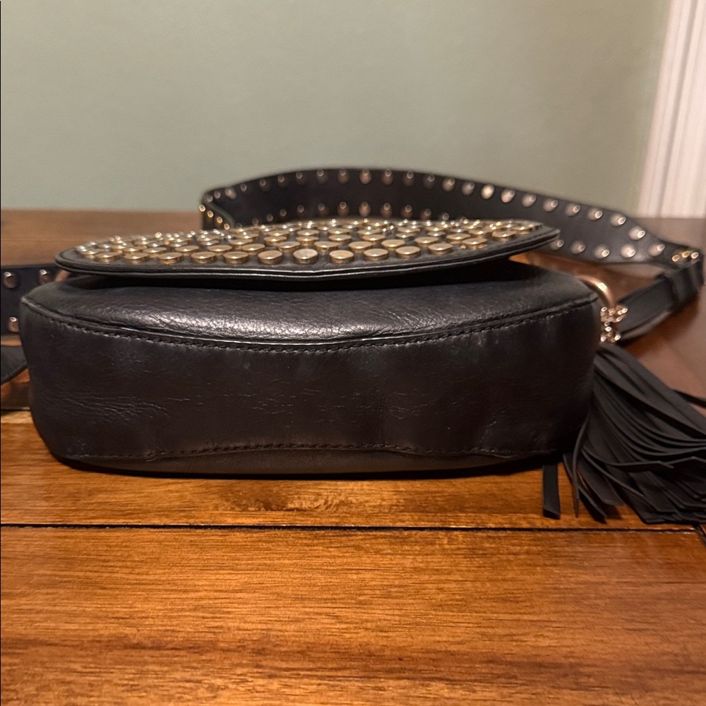 Michael Kors Black and Gold Studded Crossbody - Picture 9 of 12